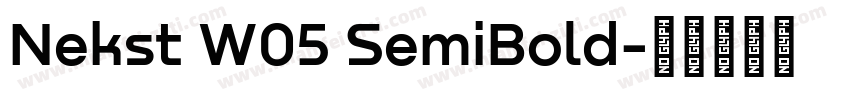 Nekst W05 SemiBold字体转换